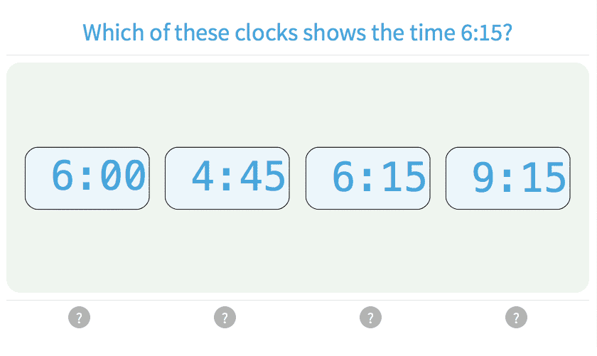 Time Practice with Math Games